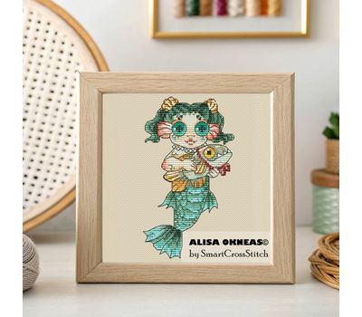 Mermaid cross stitch pattern