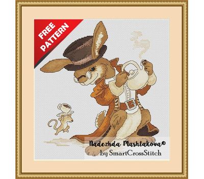 Tea Time Free cross stitch pattern