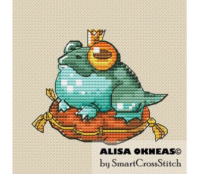 Toad prince cross stitch pattern