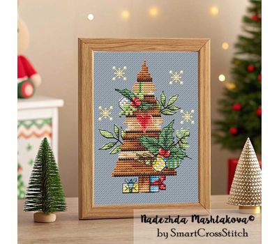 Xmas Tree minimalistic cross stitch pattern