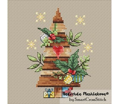 Xmas Tree minimalistic cross stitch