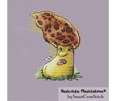 A-a-choo! mushroom cross stitch