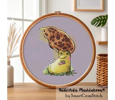 A-a-choo! mushroom cross stitch pattern