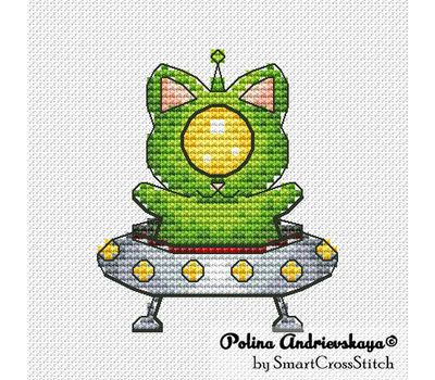 Alien Cat cross stitch