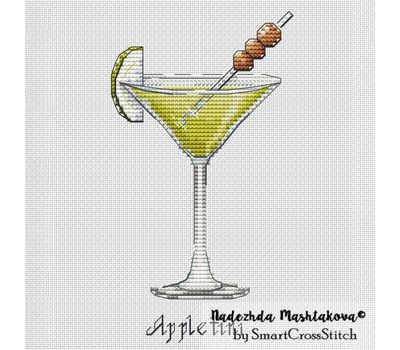 Appletini cross stitch pattern