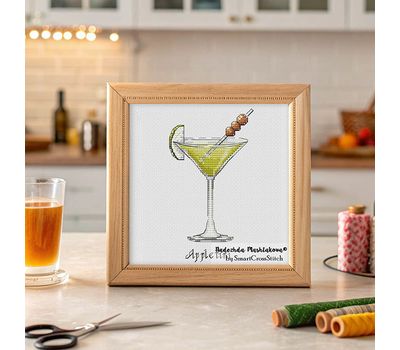 Appletini Cocktail cross stitch pattern