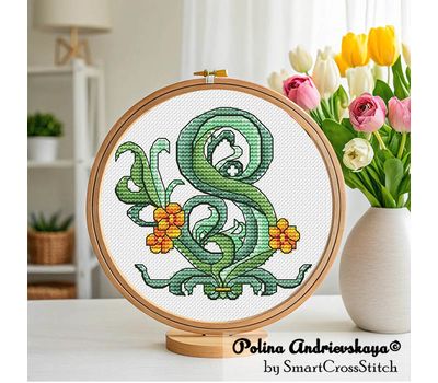 Art Nouveau Eight cross stitch pattern
