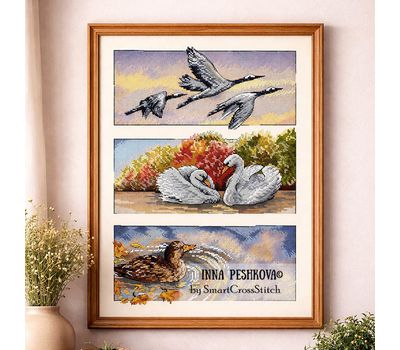 Autumn Birds cross stitch pattern