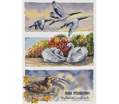 Autumn Ducks cross stitch pattern