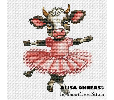 Ballerina Cow cross stitch