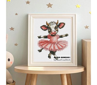 Ballerina Cow cross stitch pattern