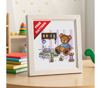 Teddy Bear Toy Free cross stitch