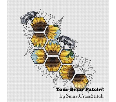 Bees cross stitch