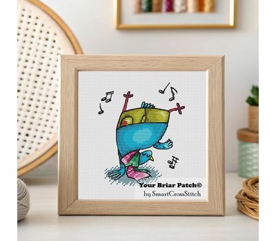 Breakdancing Bird cross stitch pattern