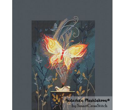 Candle cross stitch pattern