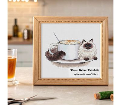 Cappuccino Cat cross stitch