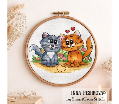 Cats in Love cross stitch