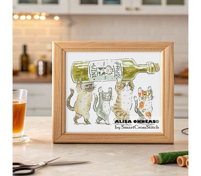 Cats Party Funny cross stitch pattern
