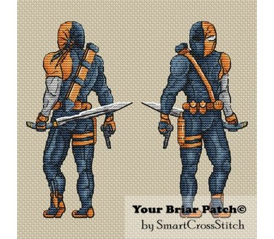 Deathstroke cross stitch pattern