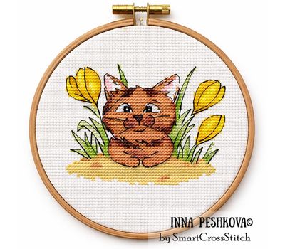 Cat the Dreamer cross stitch chart