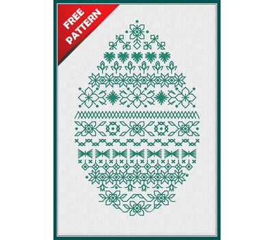 Easter Egg Blackwork Free embroidery pattern