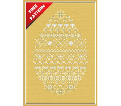 Easter Egg Blackwork Free embroidery pattern