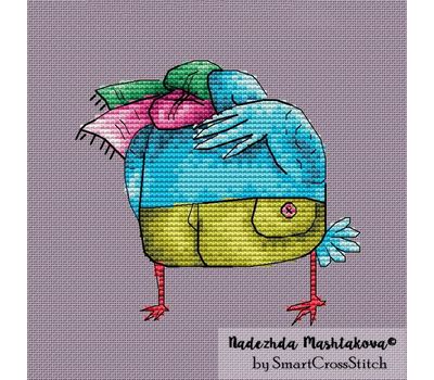 Excuse Me Bird cross stitch