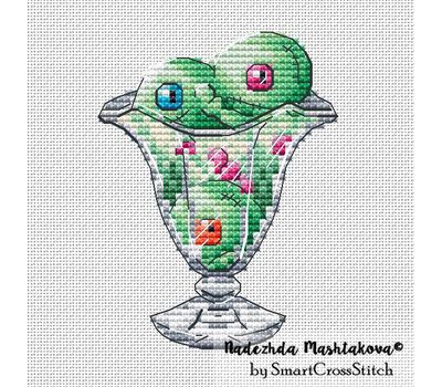Eyes Ice Cream cross stitch