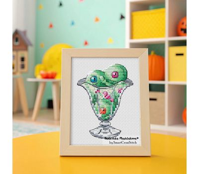 Eyes Ice Cream cross stitch pattern