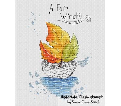 A fair wind ship cross stitch pattern