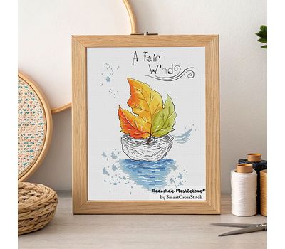 A fair wind ship cross stitch pattern