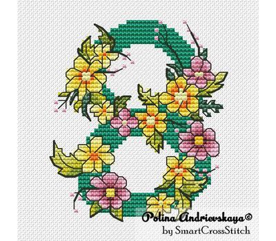 Floral Eight cross stitch