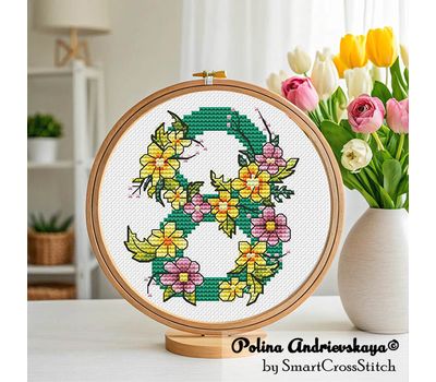 Floral Eight cross stitch pattern
