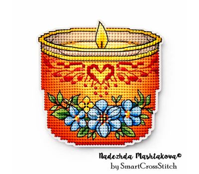 Flower Candle cross stitch