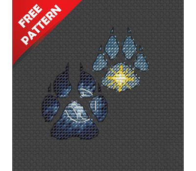 Footprint Free cross stitch pattern