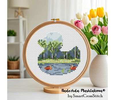 Forest Bird cross stitch pattern