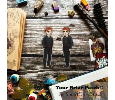 Fred and George Weasley cross stitch pattern