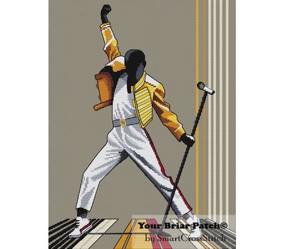 Freddie Mercury Show Must Go On cross stitch