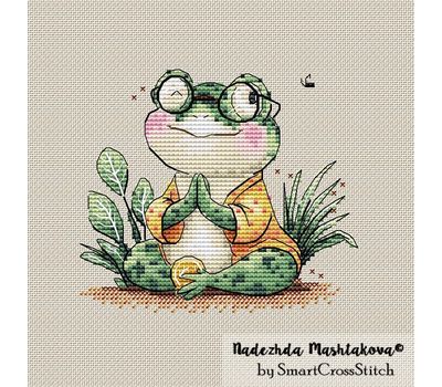 Funny Frog cross stitch