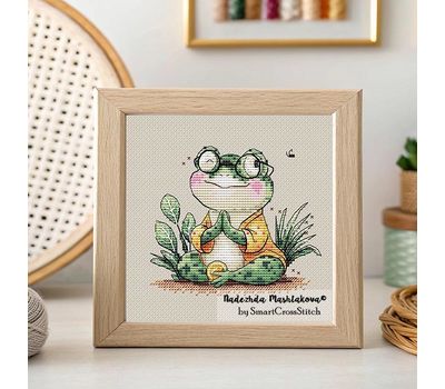 Funny Frog cross stitch pattern