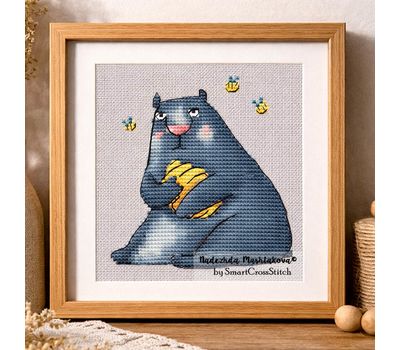 Funny Bear cross stitch pattern