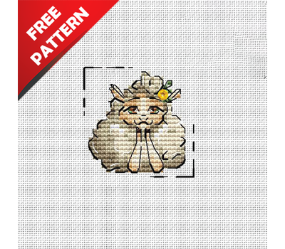 Funny Sheep Free cross stitch pattern