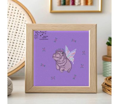 Flying Hippo embroidery pattern