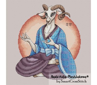 Chinese Goat cross stitch