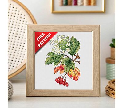Guelder Rose Free cross stitch