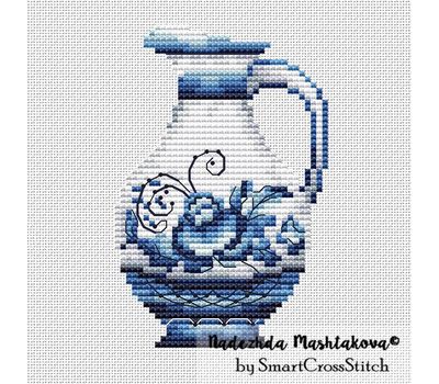 The Gzhel Vase cross stitch
