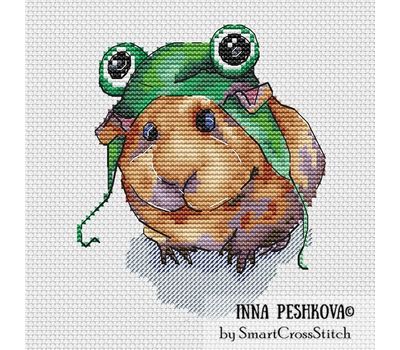 Hamster in Frog Hat cross stitch Hamster in Frog Hat cross stitch pattern