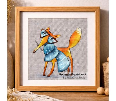 Hipster Fox cross stitch pattern