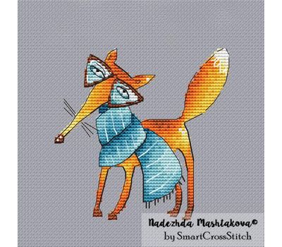Hipster Fox cross stitch