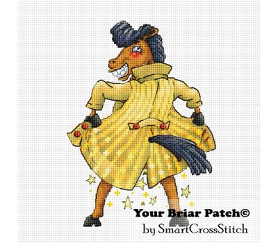 Funny Horse in a coat cross stitch chart